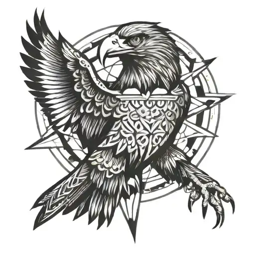 Eagle With Life Tree