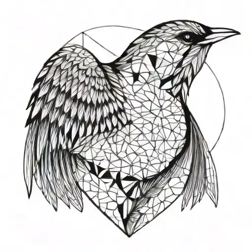 The Bird Folded Its Wings In The Shape Of A Heart