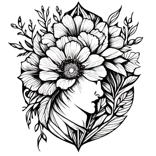 Floral Arm Band Half Sleeve
