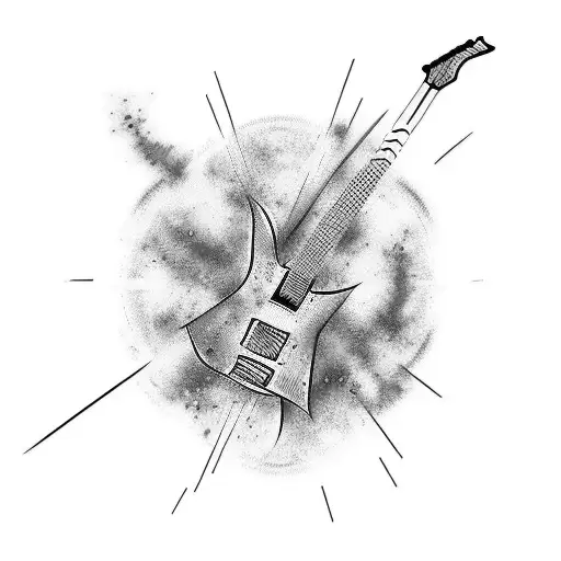 Metal Guitar Color Explosion