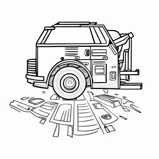 Use One Continuous Line To Create Garbage Truck
