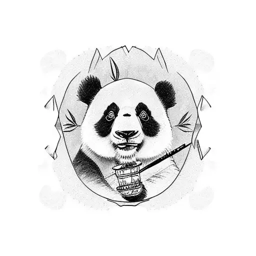 Cute Panda With Cannabis