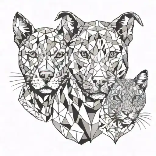 1 Pitbull 2 Gatos Y Aves