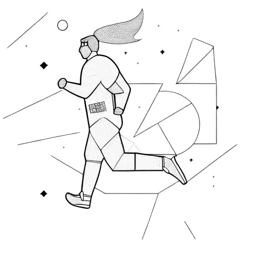 A Person Running In The Dark