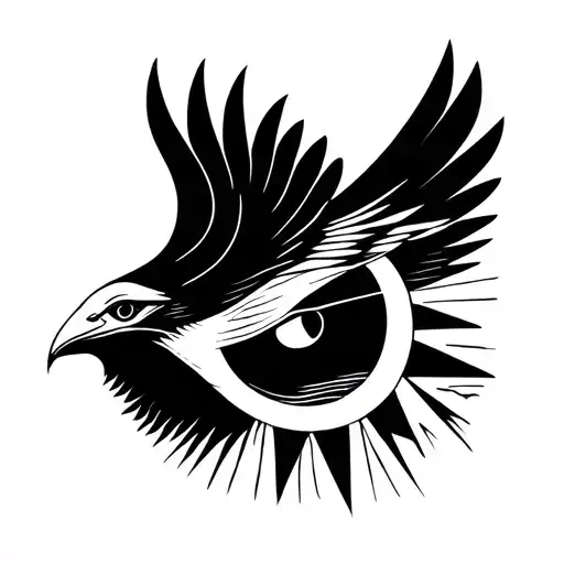 Aquila Watching Horizon Sea Sun Eyes