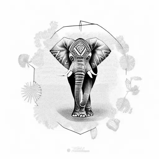 Elephant Inside African Continent