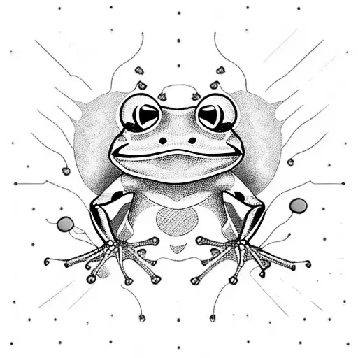 Frog With Lady Bug On It