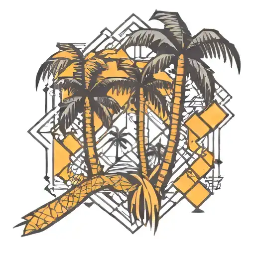 Geometric Palm Tree