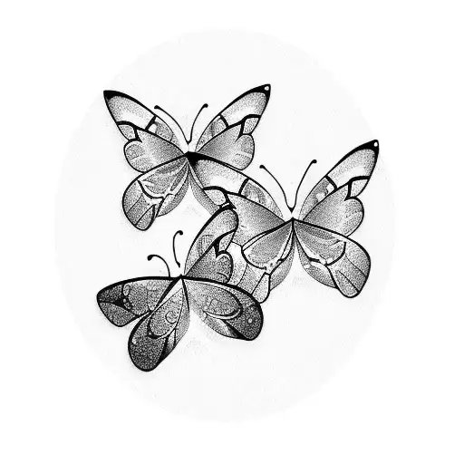 2 Small Butterflies That Represent My Great-grandmother And My Mother For A Man