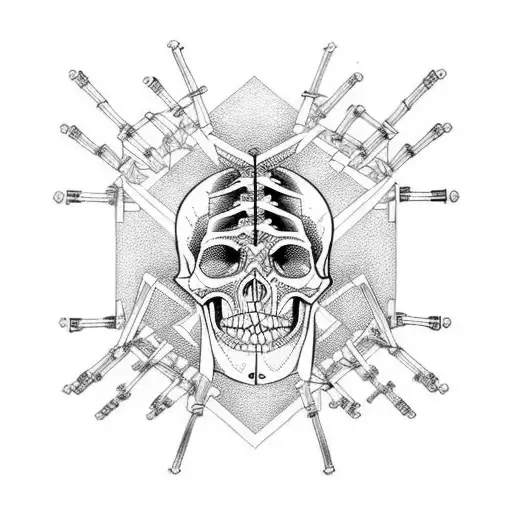 Dna With A Human Muscle Skeleton