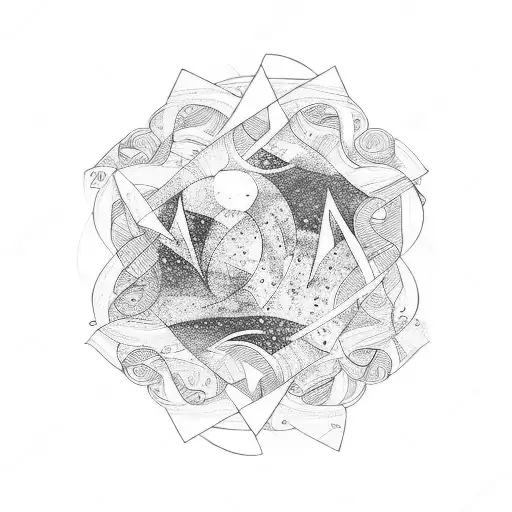 Abstract With Ocean And Space