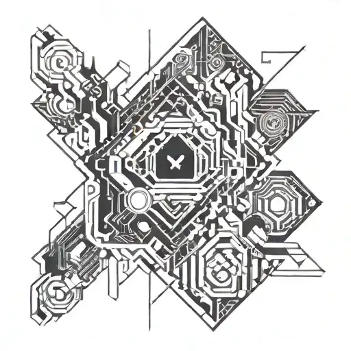 Cyberpunk 2077 Aesthetics With Symbols Representing David & Lucy