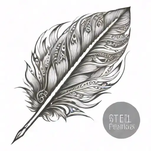 A Steel Feather That Shows Delicacy And Strength Inspired