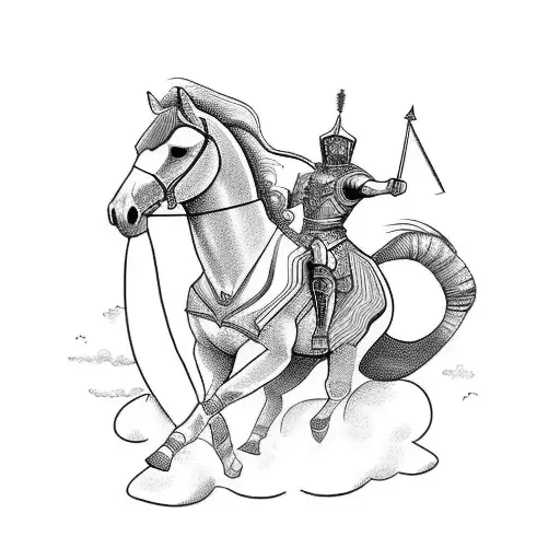 Gladiator Riding A Horse