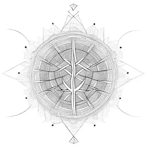 Family Tree With Geometric Patterns