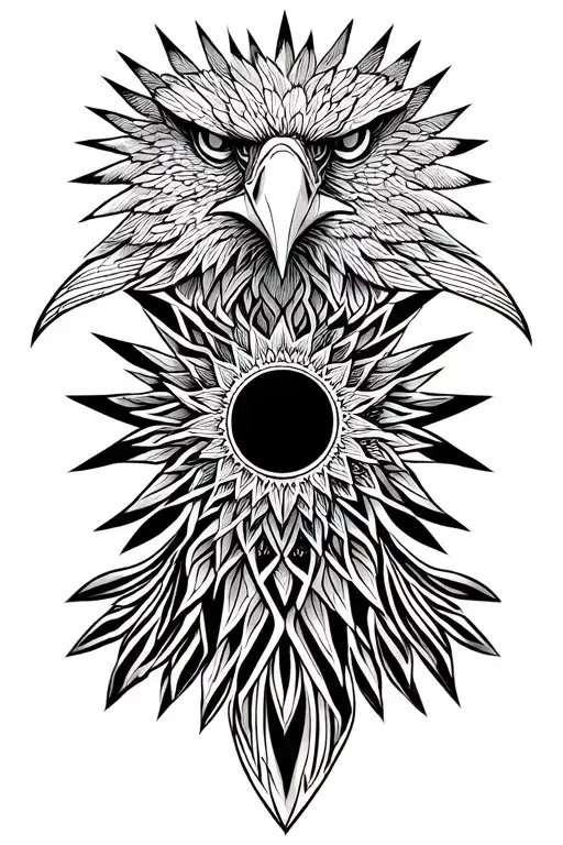 Filipino Sun And Eagle Head