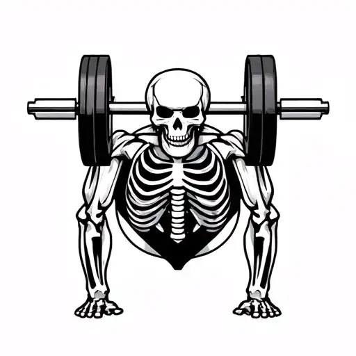 Skeleton Deadlift Stance With Weight Plates