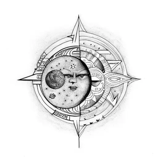 Moon And Sun Thors Hammer