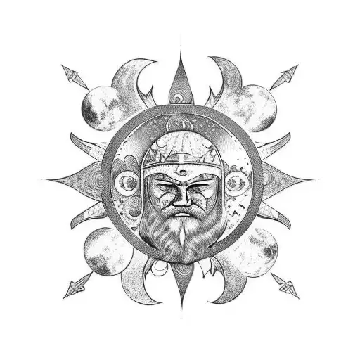 Moon And Sun Viking Saxon