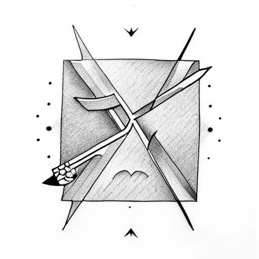 Arrow Pointed To Target With Letter M Inside