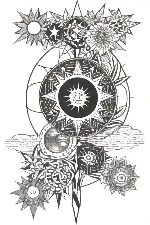 Sun And Moon Merging Together