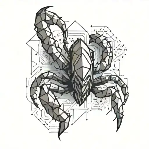 Hard Techno Music With Scorpio Drawing