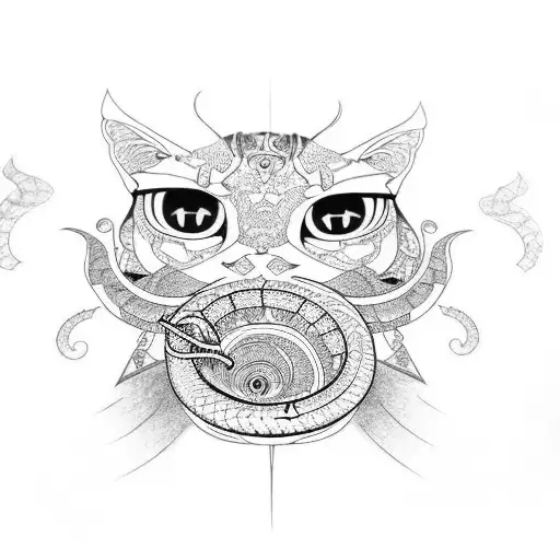A Cat With A Snake's Eye And A Lot Of Eyes That Looks Like A Devil