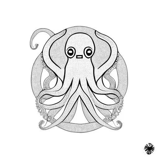 Octopus Holding A Triangle