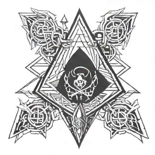 Combined Assassins Creed Witcher And Skyrim Logo Incorporated