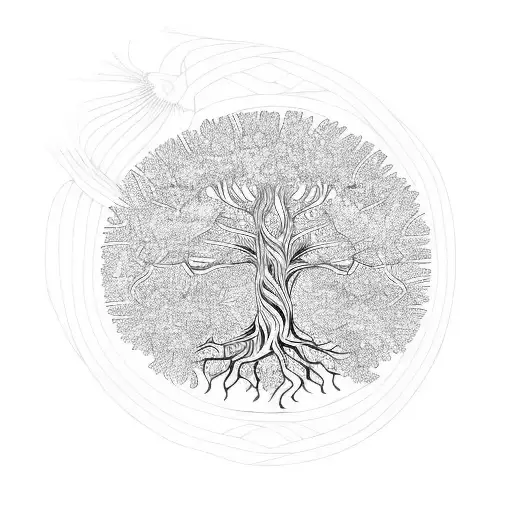 Tree Of Life White A Hole In The Trunk