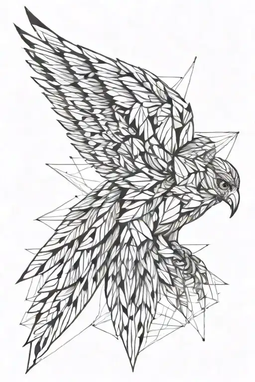 Geometric Wing Right Shoulder