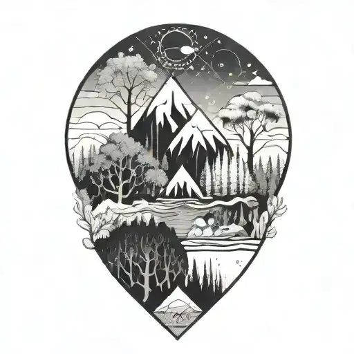 Hallucinogenic Inspired Nature Scene