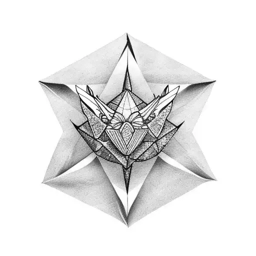 A Tattoo On The Arm Of An Origami Crane Carrying A Dove With An Olive Branch Inside A Wind Rosette