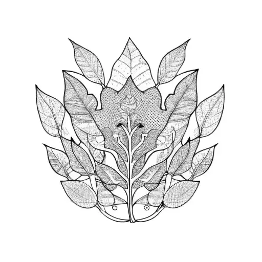 A Straight Vine With Small Beautiful Leaves