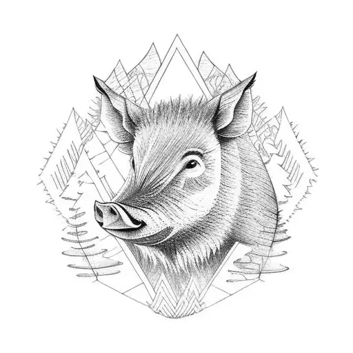 Wild Boar In The Forest