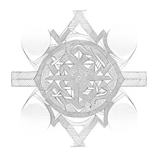 Norse Tree Inspired Geometric Pattern