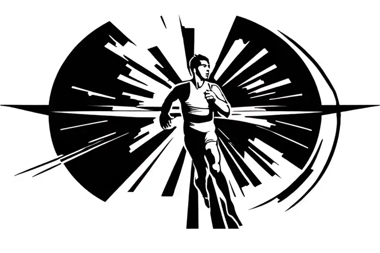 Runner Crossing The Finish Line