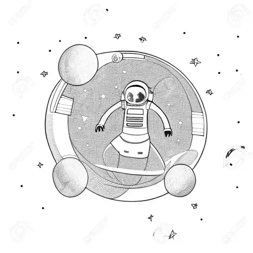 Astronaut Floating In Space