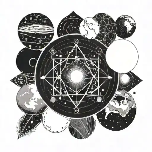 Earth Surrounded By Moon Phases