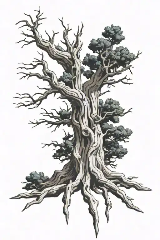 Ancient Bristlecone Pine Tree Half Dead Tree