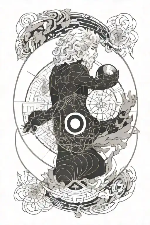 Atlas Holding Earth Mandala Ying Yang