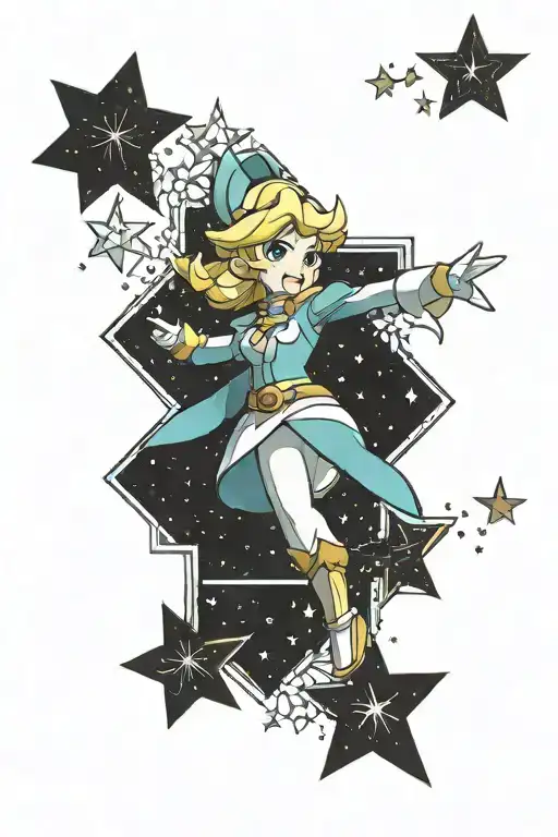 Rosalina Mario Galaxy Filled With Stars