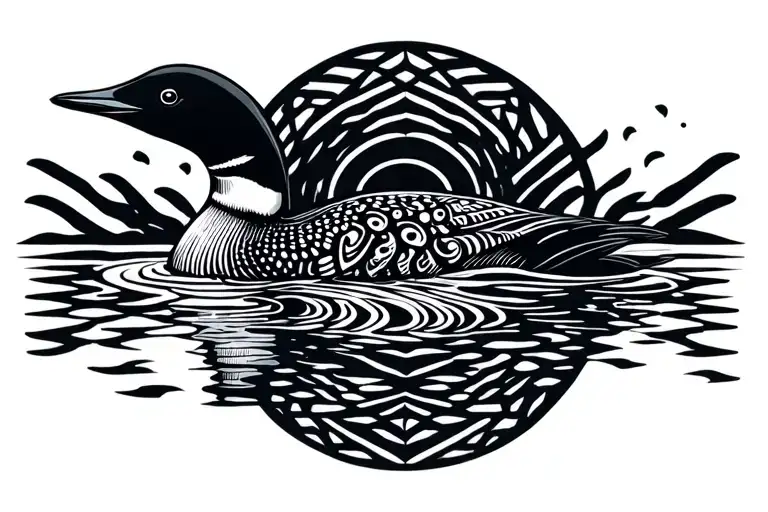 Loon Bird On Water