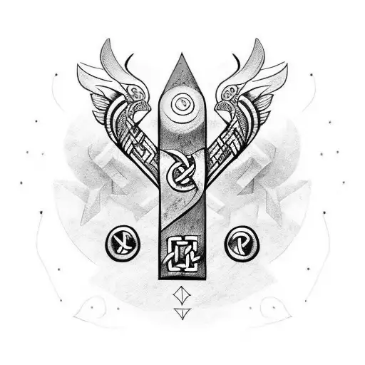 Odin With Nordic Runes