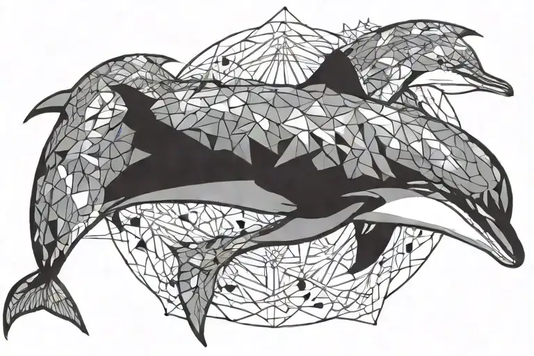 Dolphin Swimming For Man