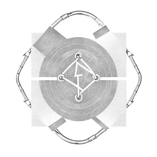 Carabiner Locked With Cancer Ribbon