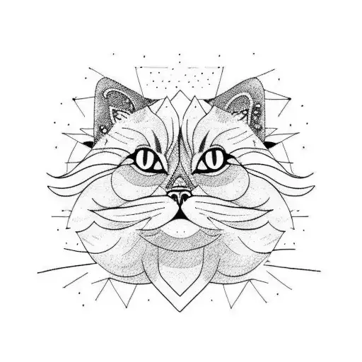 Himalayan Cat Poses Like A Little Lion