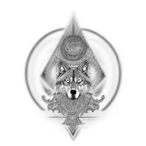 Dmt Wolf Meditating In Lost Time And Space