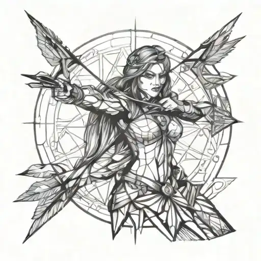 Christian Woman Warrior Shooting Arrow