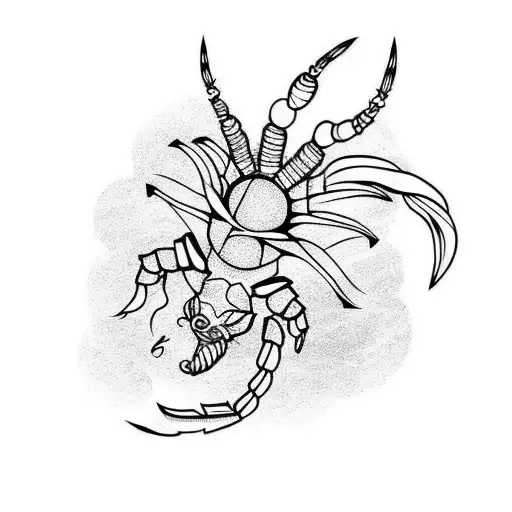 Scorpio Zodiac Tattoo Minimalistic Design